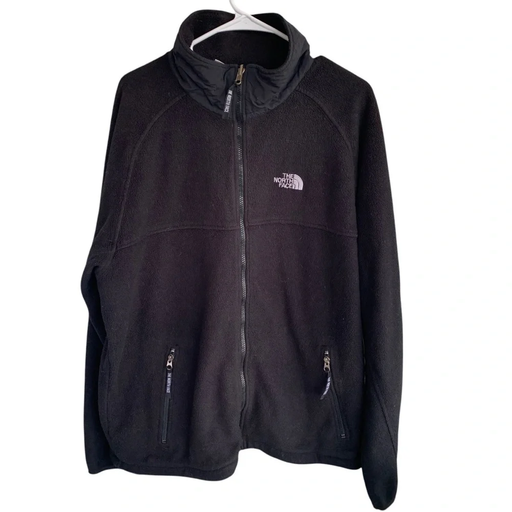 The North Face Jacket Men's XL Black Fleece Full Zip Outdoor Vintage